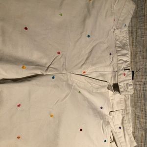 White designer pants